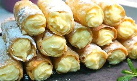 Some catholics still use the cornicelli and associate them with the devil, in that they will not wear them. Crunchy custard cannoli: a mouthwatering dessert in 2020 ...