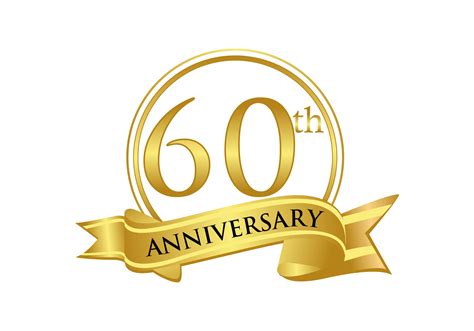 60th Anniversary Celebration Logo Vector Graphic By Deemka Studio