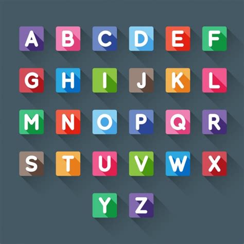 Square blocks always creates an effect you never want to miss. Colorful alphabet in square Vector | Free Download