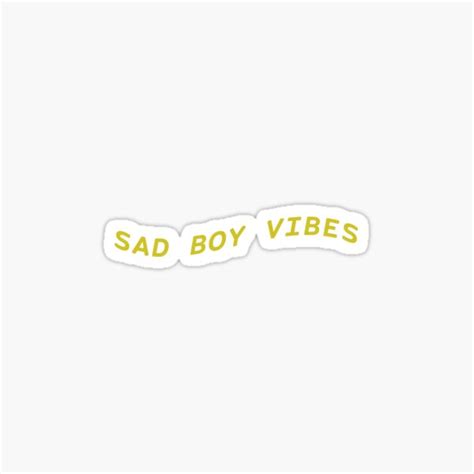 Sad Boy Vibes Sticker By Peacesign007 Redbubble