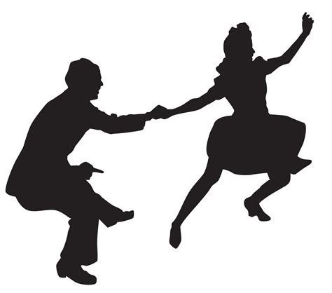 Swing Dancers Silhouette At Getdrawings Free Download