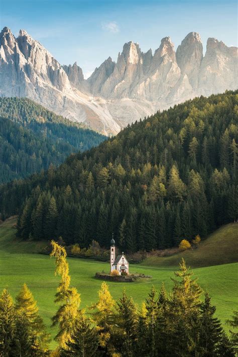 Chiesetta Di San Giovanni Val Di Funes Dolomites Italy By Philip