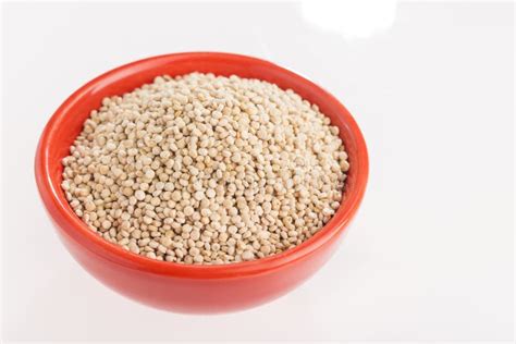 Quinoa Grains In Bowl Isolated On White Background Stock Image Image