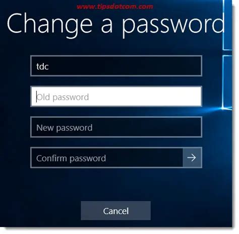 Change Your Password In Windows 10