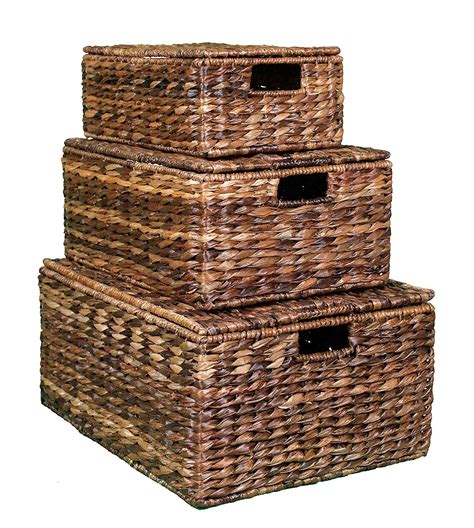 Set of 3 lidded storage baskets | Philippine Furniture, Wholesale and 