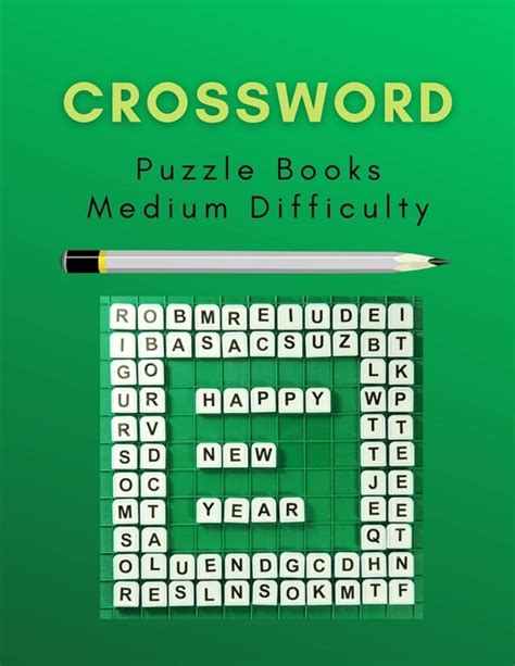 Crossword Puzzle Books Medium Difficulty Brain Games Lower Your Brain