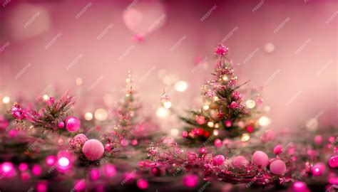 Premium Photo Merry Christmas Hd Pink Wallpaper Beautiful Artwork