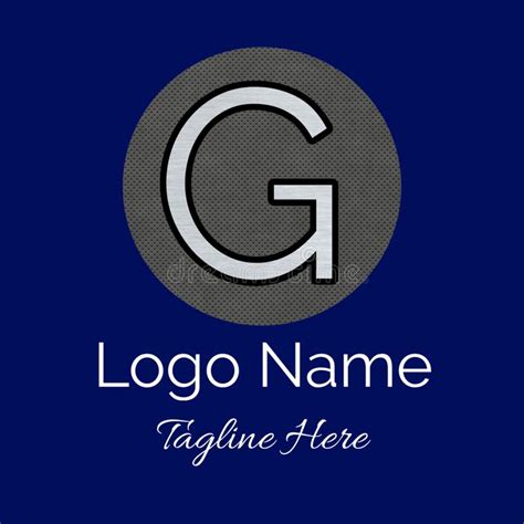 G Letter Logo Design Vector And Illustration On Blue Background Stock
