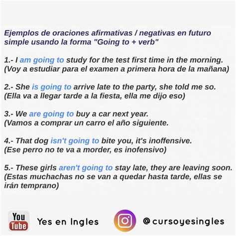 Ejemplos De Oraciones En Ingles En Futuro Con Will Opciones De Ejemplo