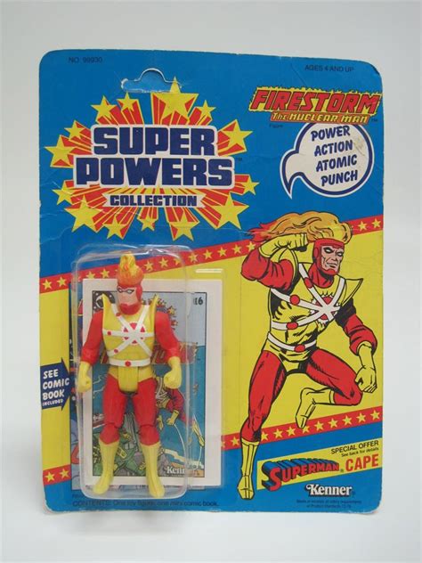 1985 Kenner Super Powers Carded 23 Back Firestorm Unpunched