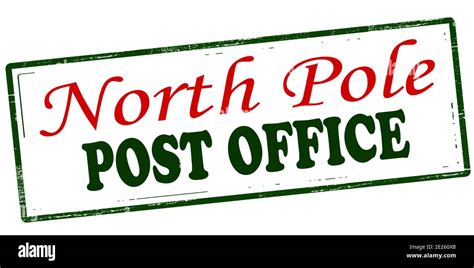 Rubber Stamp With Text North Pole Post Office Inside Vector
