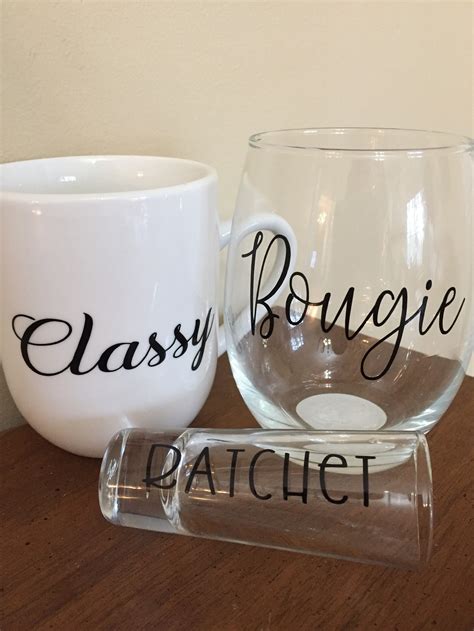 classy bougie ratchet glass set t for mom classy bougie etsy