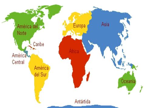Mapa De Los 5 Continentes