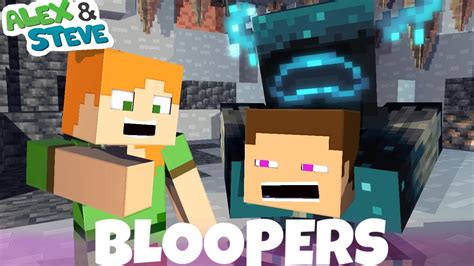 Caves And Cliffs Bloopers Warden Alex And Steve Life Minecraft Animation Youtube