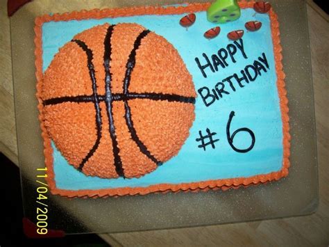 Basketball Cake I Made This Cake For My Daughters Birthday We Did A Basketball Themed Party