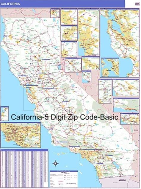 California Zip Code Map With Wooden Rails From