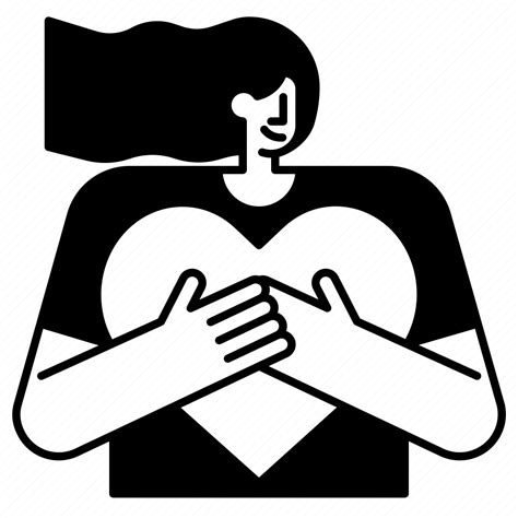 Love Yourself Self Hug Woman Icon Download On Iconfinder