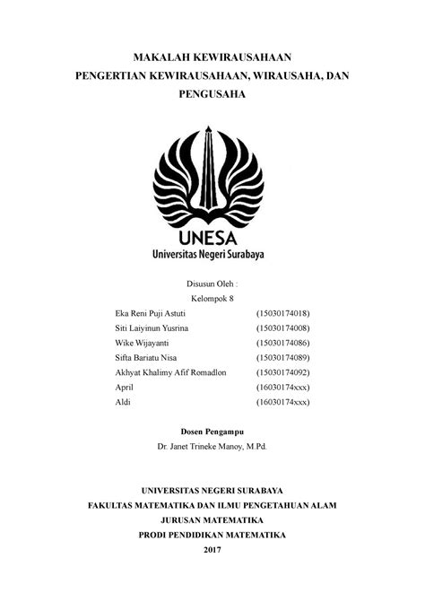 Makalah Kewirausahaan - MAKALAH KEWIRAUSAHAAN PENGERTIAN KEWIRAUSAHAAN
