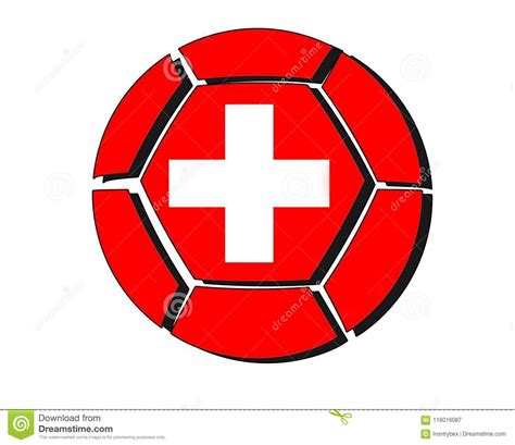 Qual è la massima serie del calcio svizzero? Bandiera Della Svizzera Sulla Palla Di Calcio, 2018 Campionato, Parte Posteriore Di Bianco ...