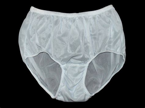 new nylon white panties vintage style panty hip36 38