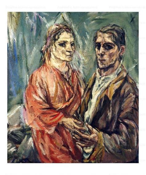 Double Portrait Oskar Kokoschka In Painting Expressionist Alma Mahler