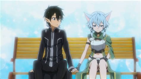 sword art online lost song pt 9 kirito and sinon moment youtube