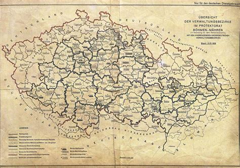 Map Of Bohemia And Moravia 1939 Map Vintage World Maps History