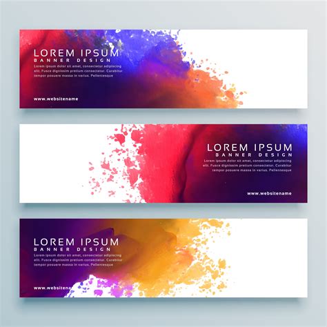 Abstract Watercolor Header Banner Design Download Free