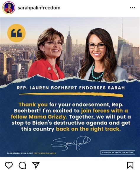 Lauren Boebert All In For Mentor Sarah Palin Colorado Pols