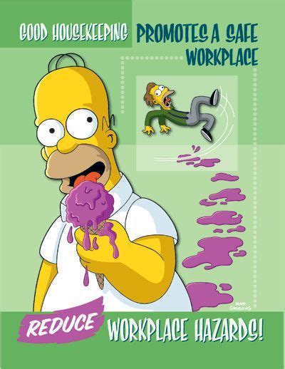 Savesave safety quotes for later. The Simpsons: Good Housekeeping | Health and safety poster ...