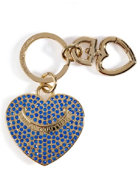 Juicy Couture Pave Heart Key Chain Heart Locket Necklace Heart