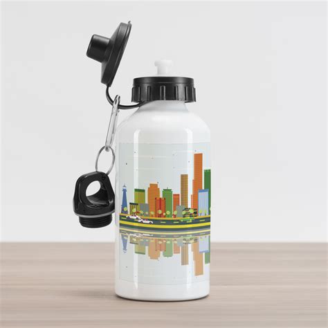 American City Skyline Aluminum Water Bottle