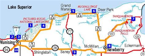 Munising Newberry Grand Marais Map Grand Marais Michigan Michigan
