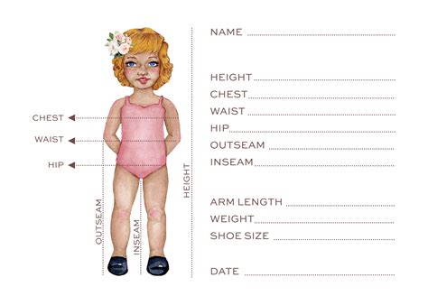 printable body measurement chart celeb body measurement my xxx hot girl