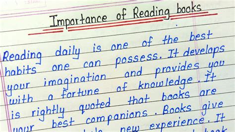 Essay On Importance Of Reading Books In English Reading Is Good