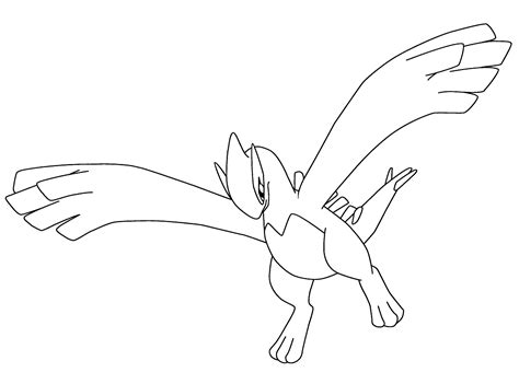 Lugia Legendary Pokemon Coloring Pages - Free Pokemon Coloring Pages