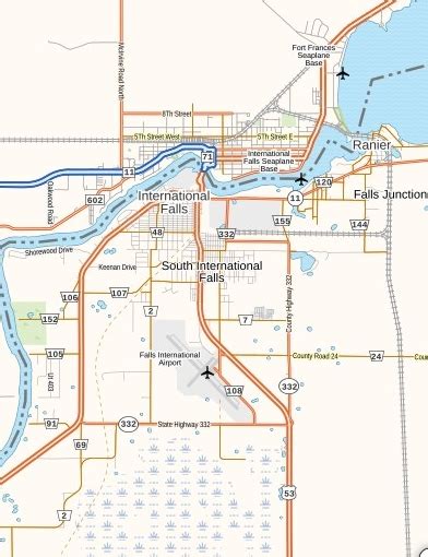 Falls International Airport Map Minnesota