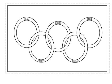 Olympic Rings Printable Coloring Pages Sketch Coloring Page