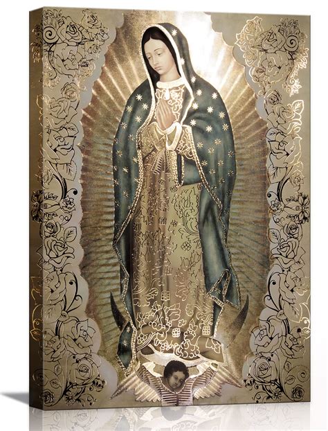 Buy Large Framed Our Lady Of Guadalupe Portrait Canvas Wall Art Decor