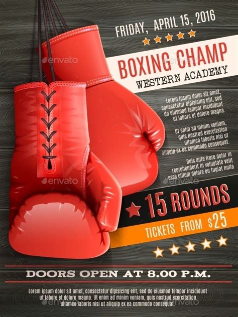 Gloves Boxing Poster Boxing Posters Vector Free Champs Posters