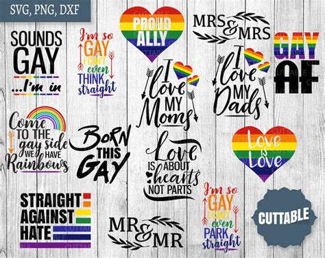 Gay Pride Svg Bundle Gay Sayings Svg Gay Quote Cut Files By Cuttable