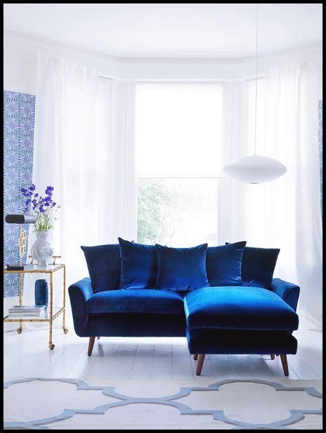 96 Living Room Design Ideas Interiors Blue Velvet Sofa Living Room