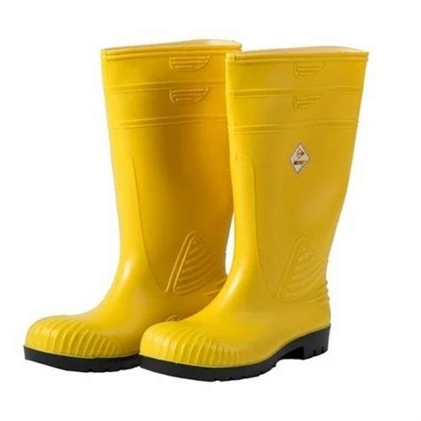 Synthetic Leather Yellow Rubber Safety Boots At Rs 500 In New Delhi