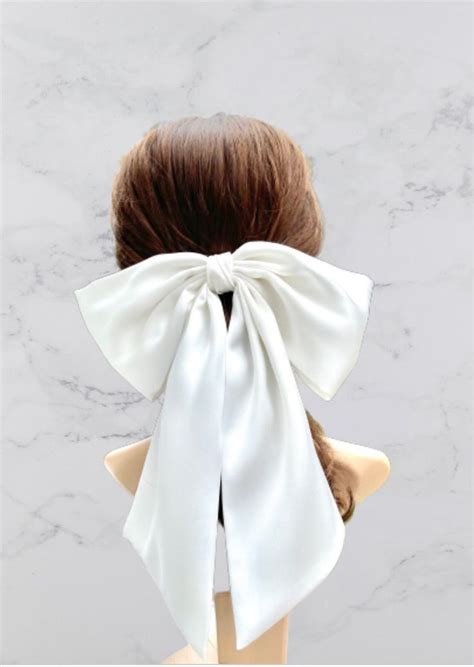 Silk Satin Giant Hair Bow Oversized Women Hair Bows French Etsy Hair Bows Womens Hairstyles