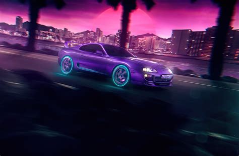 🔥 Download Purple Toyota Supra Neon Drift By Robertagarrett Neon