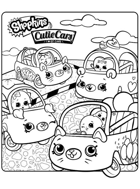 Kids N Coloring Page Shopkins Cutie Cars Shopkins Cutie Cars