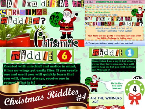 What do the elves sing to santa claus on his birthday? Picture Riddles Christmas : Christmas Party Game Idea ...