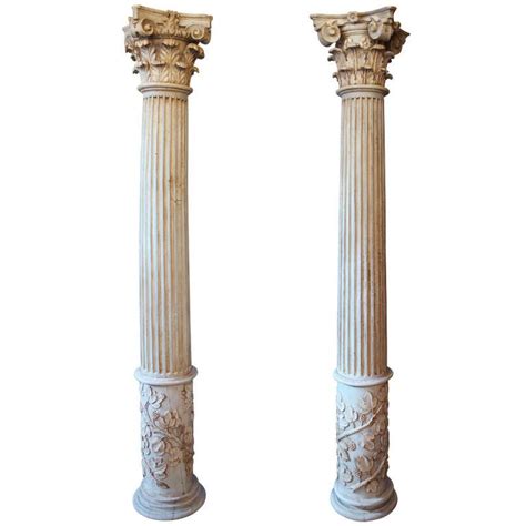 Old world column design for new world outdoor living. 1stdibs | Almost Pair Of Fluted Columns With Corinthian ...