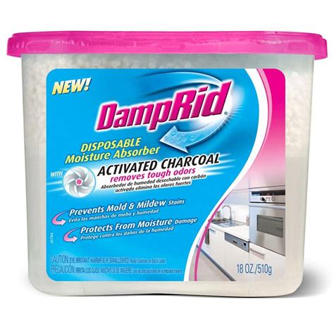Damprid 18 Oz Disposable Moisture Absorber With Activated Charcoal