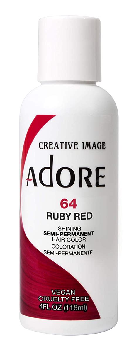 Adore Semi Permanent Haarfarbe 064 Ruby Red 4 Ounce 118ml 3er Pack